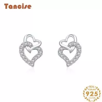 Танциз стерлингового серебра 925 пробы циркон серьги серьги-капли для женщин подарки на свадьбу серебряный