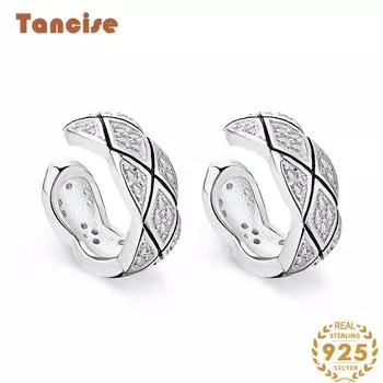 Танциз стерлингового серебра 925 пробы циркон серьги серьги-капли для женщин подарки на свадьбу серебряный
