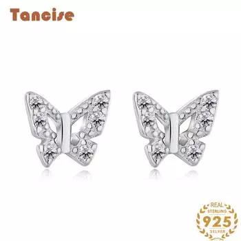 Танциз стерлингового серебра 925 пробы циркон серьги серьги-капли для женщин подарки на свадьбу серебряный