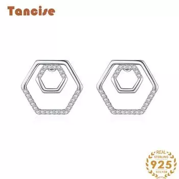 Танциз стерлингового серебра 925 пробы циркон серьги серьги-капли для женщин подарки на свадьбу серебряный