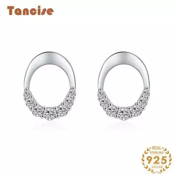 Танциз стерлингового серебра 925 пробы циркон серьги серьги-капли для женщин подарки на свадьбу серебряный