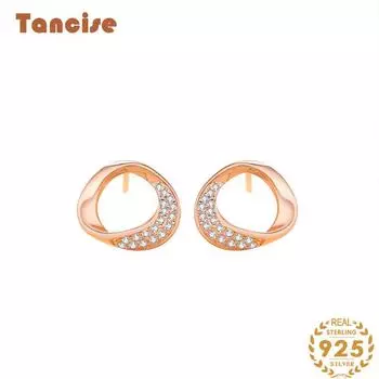 Танциз стерлингового серебра 925 пробы циркон серьги серьги-капли для женщин подарки на свадьбу серебряный