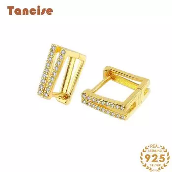 Танциз стерлингового серебра 925 пробы циркон серьги серьги-капли для женщин подарки на свадьбу серебряный