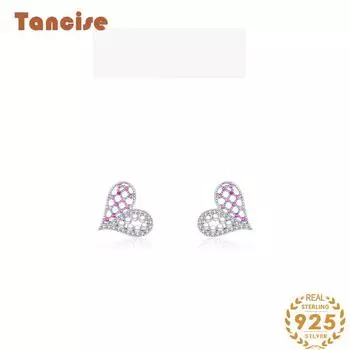 Танциз стерлингового серебра 925 пробы циркон серьги серьги-капли для женщин подарки на свадьбу серебряный