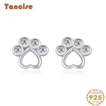 Танциз стерлингового серебра 925 пробы циркон серьги серьги-капли для женщин подарки на свадьбу серебряный