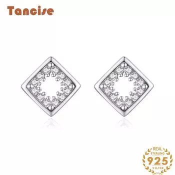 Танциз стерлингового серебра 925 пробы циркон серьги серьги-капли для женщин подарки на свадьбу серебряный