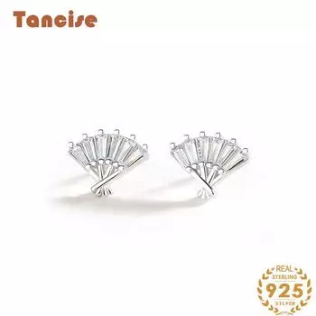 Танциз стерлингового серебра 925 пробы циркон серьги серьги-капли для женщин подарки на свадьбу серебряный
