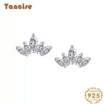 Танциз стерлингового серебра 925 пробы циркон серьги серьги-капли для женщин подарки на свадьбу серебряный