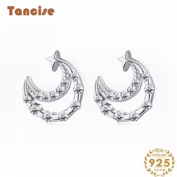 Танциз стерлингового серебра 925 пробы циркон серьги серьги-капли для женщин подарки на свадьбу серебряный