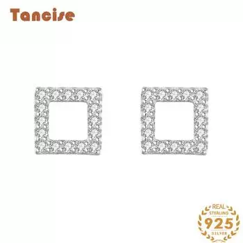 Танциз стерлингового серебра 925 пробы циркон серьги серьги-капли для женщин подарки на свадьбу серебряный