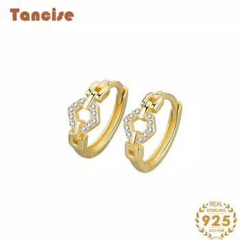 Танциз стерлингового серебра 925 пробы циркон серьги серьги-капли для женщин подарки на свадьбу серебряный