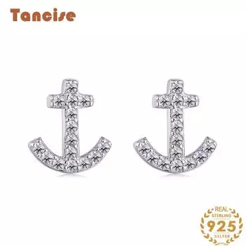 Танциз стерлингового серебра 925 пробы циркон серьги серьги-капли для женщин подарки на свадьбу серебряный