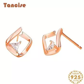 Танциз стерлингового серебра 925 пробы циркон серьги серьги-капли для женщин подарки на свадьбу серебряный