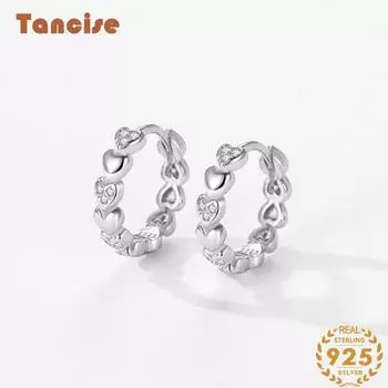 Танциз стерлингового серебра 925 пробы циркон серьги серьги-капли для женщин подарки на свадьбу серебряный