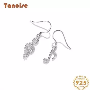 Танциз стерлингового серебра 925 пробы циркон серьги серьги-капли для женщин подарки на свадьбу серебряный