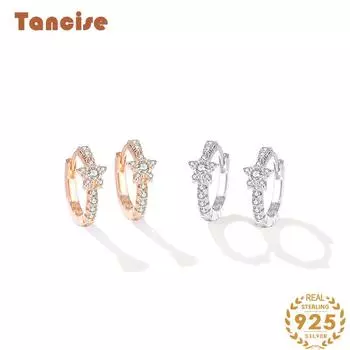 Танциз стерлингового серебра 925 пробы циркон серьги серьги-капли для женщин подарки на свадьбу серебряный