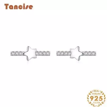 Танциз стерлингового серебра 925 пробы циркон серьги серьги-капли для женщин подарки на свадьбу серебряный