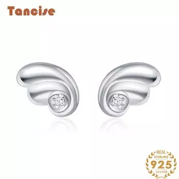 Танциз стерлингового серебра 925 пробы циркон серьги серьги-капли для женщин подарки на свадьбу серебряный