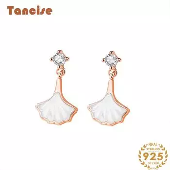 Танциз стерлингового серебра 925 пробы циркон серьги серьги-капли для женщин подарки на свадьбу серебряный