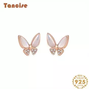 Танциз стерлингового серебра 925 пробы циркон серьги серьги-капли для женщин подарки на свадьбу серебряный