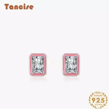 Танциз стерлингового серебра 925 пробы циркон серьги серьги-капли для женщин подарки на свадьбу