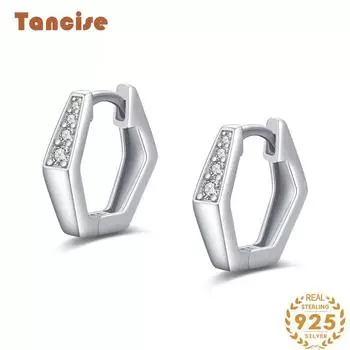 Танциз стерлингового серебра 925 пробы циркон серьги серьги-капли для женщин подарки на свадьбу серебряный