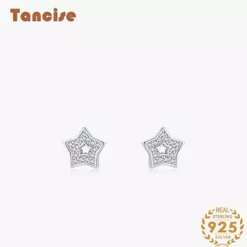 Танциз стерлингового серебра 925 пробы циркон серьги серьги-капли для женщин подарки на свадьбу серебряный