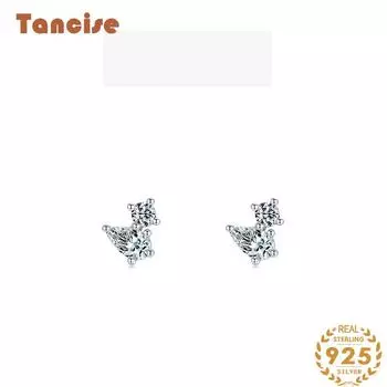 Танциз стерлингового серебра 925 пробы циркон серьги серьги-капли для женщин подарки на свадьбу золотой