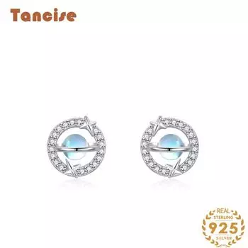 Танциз стерлингового серебра 925 пробы циркон серьги серьги-капли для женщин подарки на свадьбу серебряный