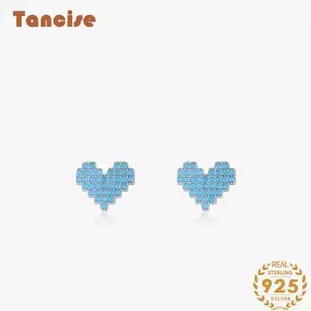 Танциз стерлингового серебра 925 пробы циркон серьги серьги-капли для женщин подарки на свадьбу