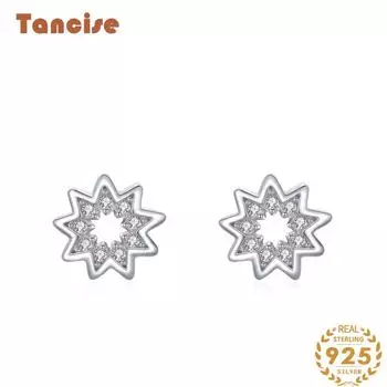 Танциз стерлингового серебра 925 пробы циркон серьги серьги-капли для женщин подарки на свадьбу серебряный