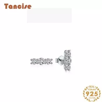 Танциз стерлингового серебра 925 пробы циркон серьги серьги-капли для женщин подарки на свадьбу серебряный