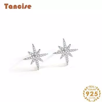 Танциз стерлингового серебра 925 пробы циркон серьги серьги-капли для женщин подарки на свадьбу серебряный