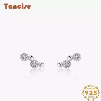 Танциз стерлингового серебра 925 пробы циркон серьги серьги-капли для женщин подарки на свадьбу серебряный