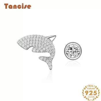 Танциз стерлингового серебра 925 пробы циркон серьги серьги-капли для женщин подарки на свадьбу серебряный