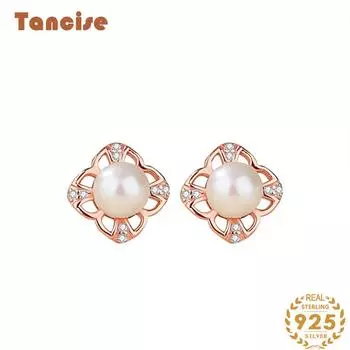 Танциз стерлингового серебра 925 пробы циркон серьги серьги-капли для женщин подарки на свадьбу серебряный