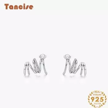 Танциз стерлингового серебра 925 пробы циркон серьги серьги-капли для женщин подарки на свадьбу серебряный