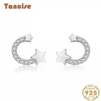 Танциз стерлингового серебра 925 пробы циркон серьги серьги-капли для женщин подарки на свадьбу серебряный