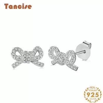 Танциз стерлингового серебра 925 пробы циркон серьги серьги-капли для женщин подарки на свадьбу серебряный