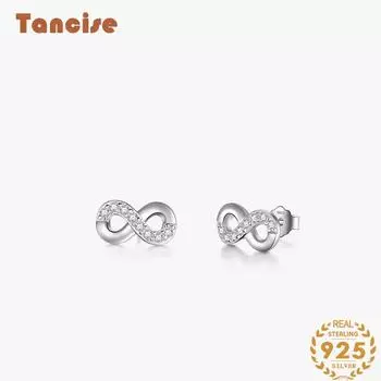 Танциз стерлингового серебра 925 пробы циркон серьги серьги-капли для женщин подарки на свадьбу серебряный