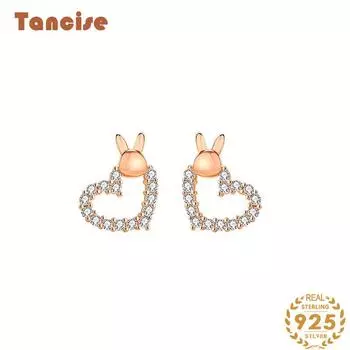 Танциз стерлингового серебра 925 пробы циркон серьги серьги-капли для женщин подарки на свадьбу серебряный