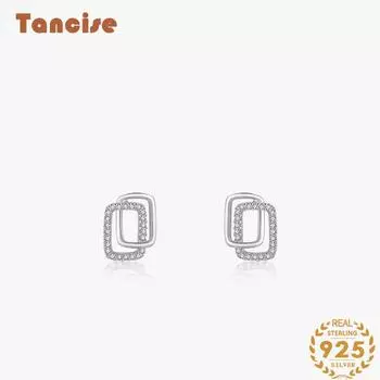 Танциз стерлингового серебра 925 пробы циркон серьги серьги-капли для женщин подарки на свадьбу серебряный