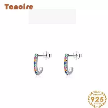 Танциз стерлингового серебра 925 пробы циркон серьги серьги-капли для женщин подарки на свадьбу серебряный