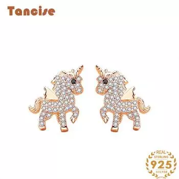 Танциз стерлингового серебра 925 пробы циркон серьги серьги-капли для женщин подарки на свадьбу серебряный