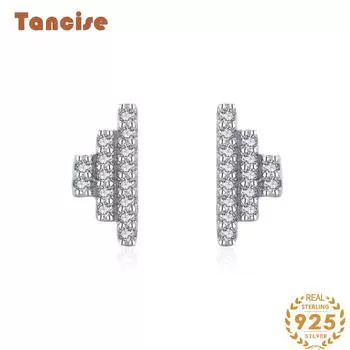 Танциз стерлингового серебра 925 пробы циркон серьги серьги-капли для женщин подарки на свадьбу серебряный