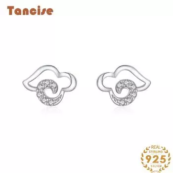 Танциз стерлингового серебра 925 пробы циркон серьги серьги-капли для женщин подарки на свадьбу серебряный