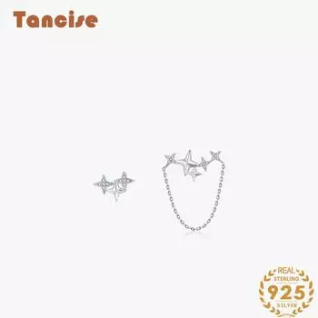 Танциз стерлингового серебра 925 пробы циркон серьги серьги-капли для женщин подарки на свадьбу серебряный