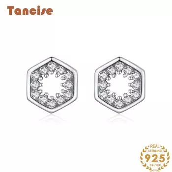Танциз стерлингового серебра 925 пробы циркон серьги серьги-капли для женщин подарки на свадьбу серебряный
