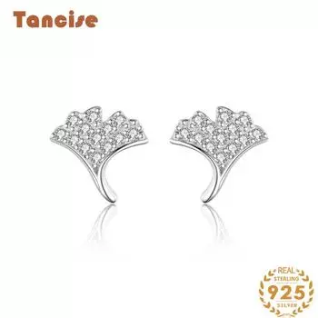 Танциз стерлингового серебра 925 пробы циркон серьги серьги-капли для женщин подарки на свадьбу серебряный