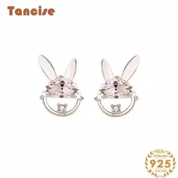 Танциз стерлингового серебра 925 пробы циркон серьги серьги-капли для женщин подарки на свадьбу серебряный